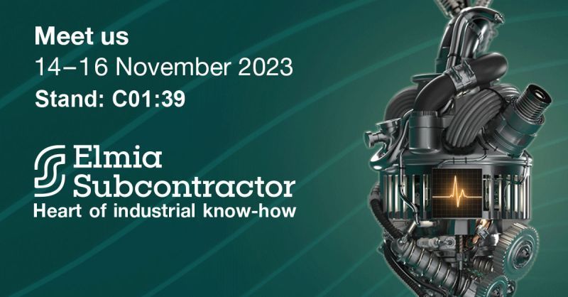 Elmia Subcontractor 2023, where you will find us at stand C01:39